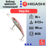Воблер Минноу HIGASHI Deep Bro 90F 16g #05