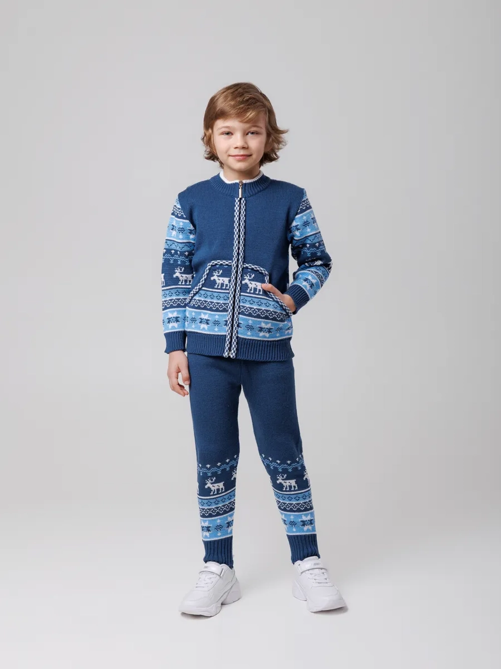 Кофта вязаная на молнии