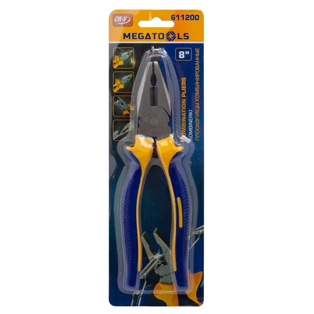 Плоскогубцы комбинированные 8'' MEGATOOLS MT-611200