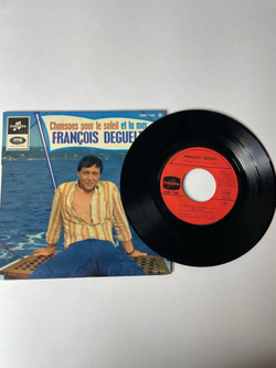 Винтажная виниловая пластинка LP Francois Deguelt Chansons Pour Le Soleil Et La Mer (France 1967) 7 дюймов