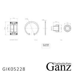 Подшипник ступицы передний FIAT Palio/Sienna/Strada GANZ GIK05228