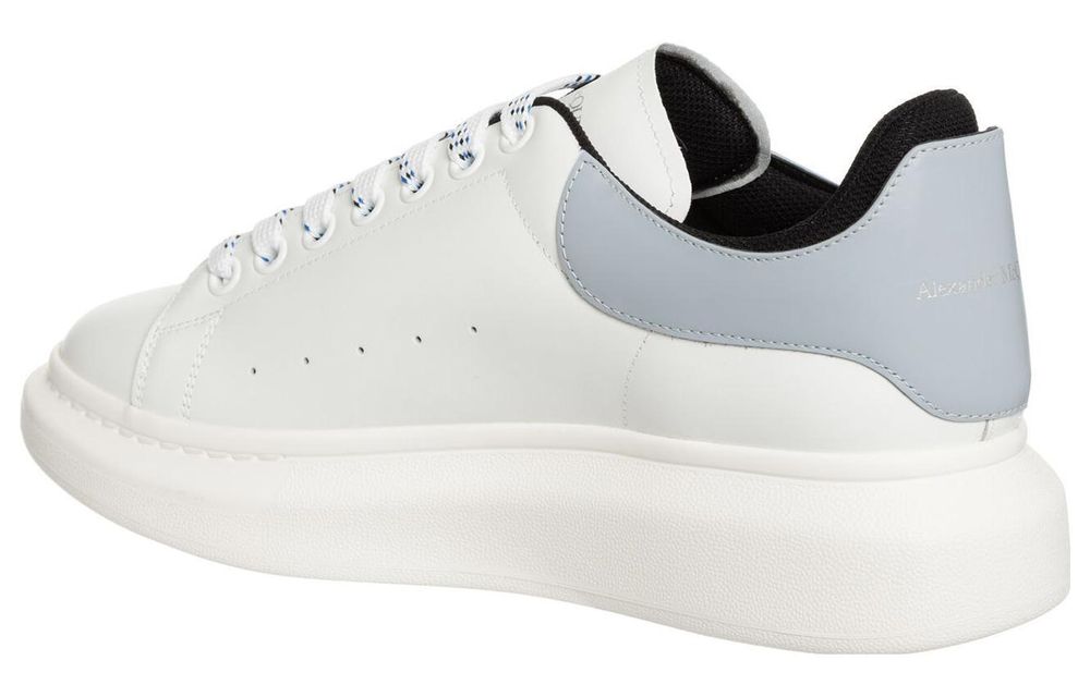 Alexander McQueen Alexander McQueen leather lace-up round toe low-cut comfortable fashion sneakers men's white