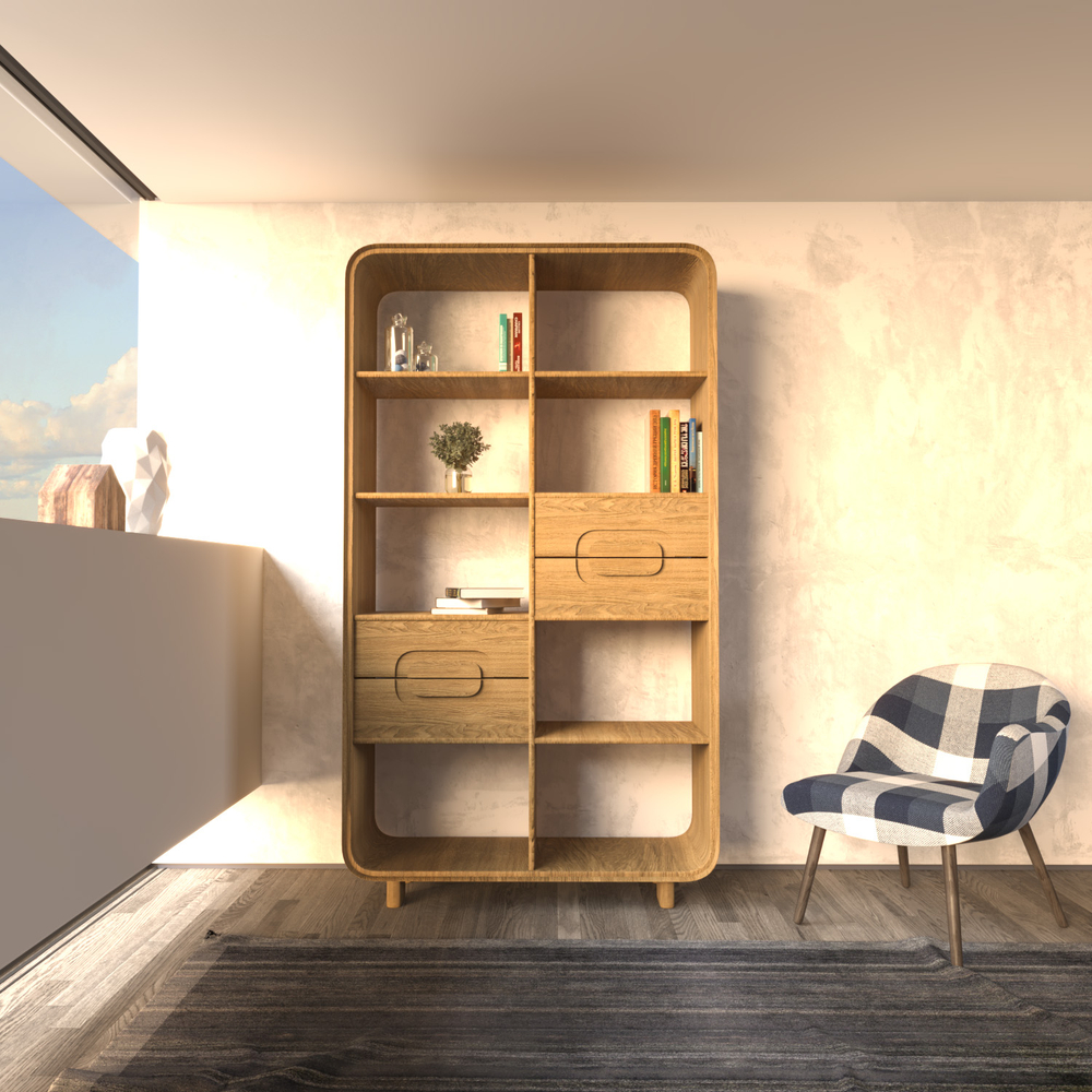 Стеллаж из массива дуба Deo-4