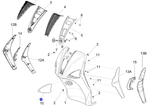 Рамка стекла поворотника Piaggo PG641483