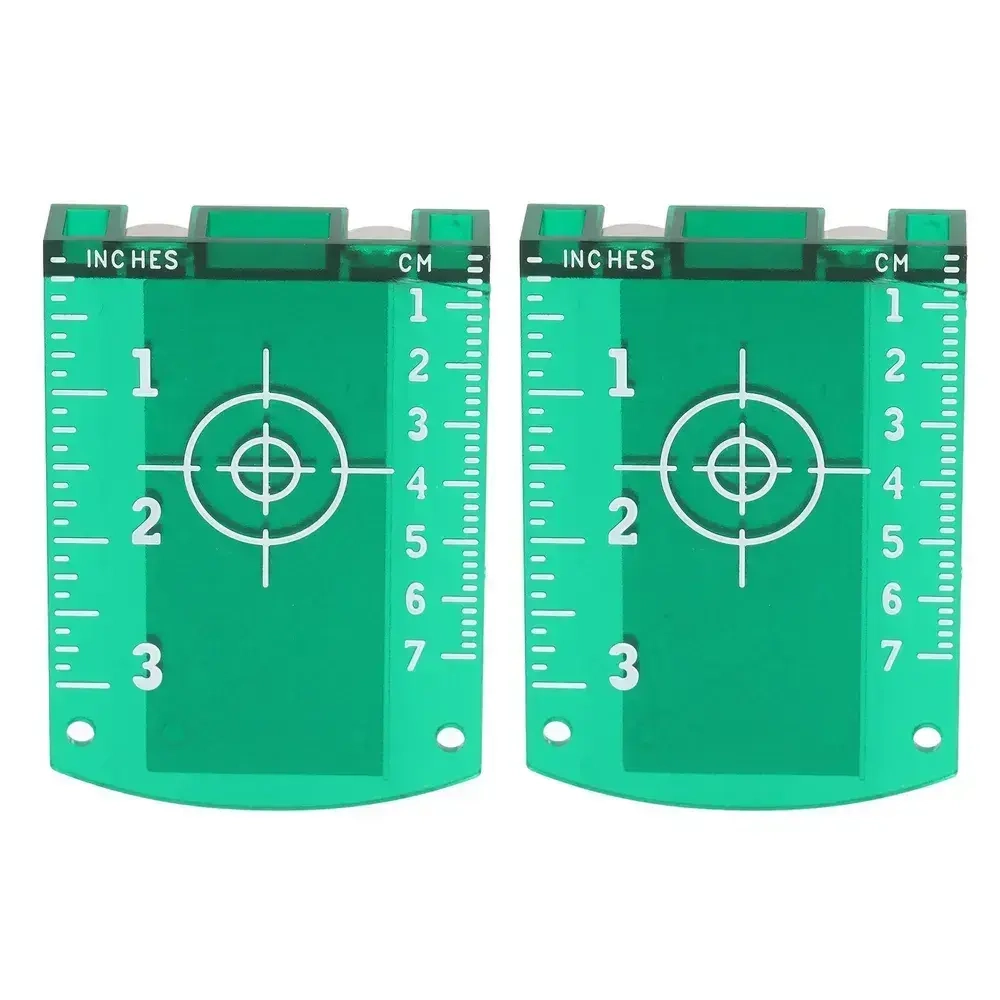 Две магнитные мишени лазерного уровня, инфракрасный отражатель цели с улучшенной видимостью на магнитах (зеленая версия)