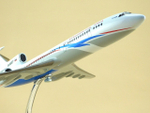 Модель самолета Ту-154М (М1:100, Владивосток Авиа)