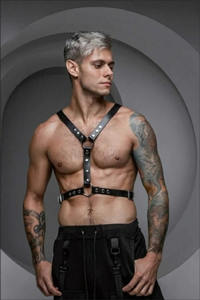 Портупея мужская Akvilon кожа черный M/L