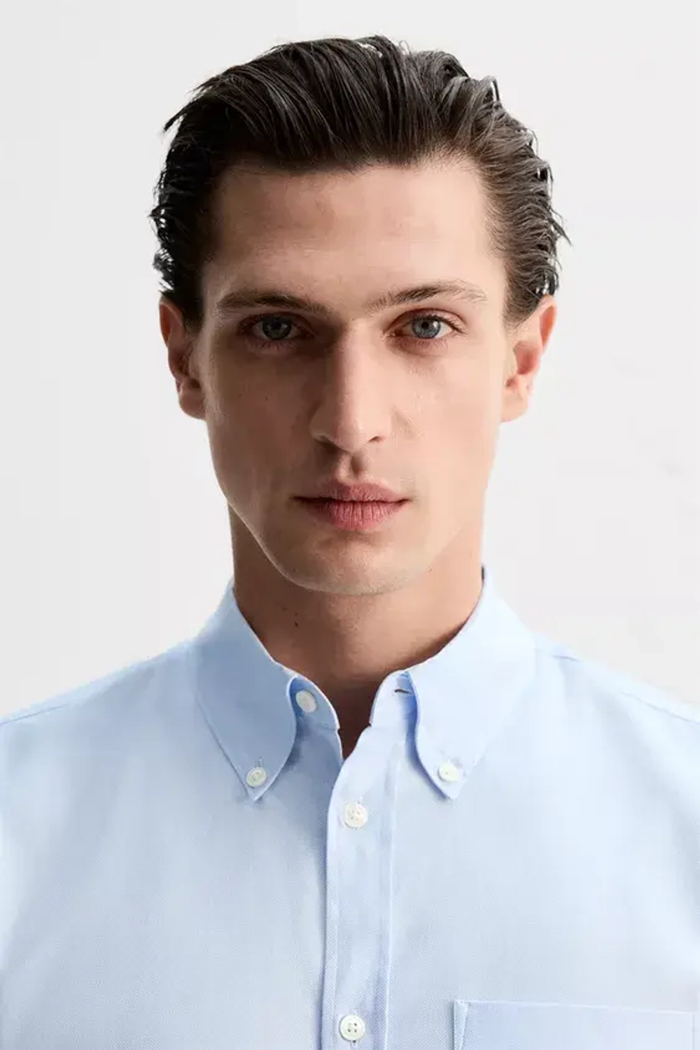 ZARА РУБАШКА ОКСФОРД, НЕБЕСНО-ГОЛУБОЙ