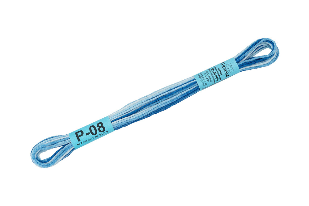 Мулине "Gamma" меланж, 8 м, 100% хлопок, № Р-08