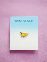 Значок For Kings Only Бумажный Самолётик желтый
