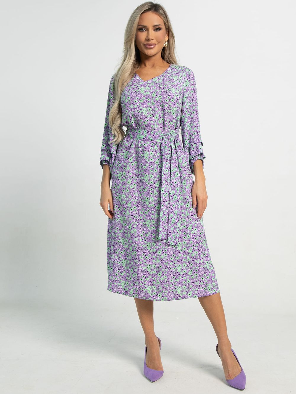 Платье Джасти (сиренево-зеленое) П15724-4М LT Collection