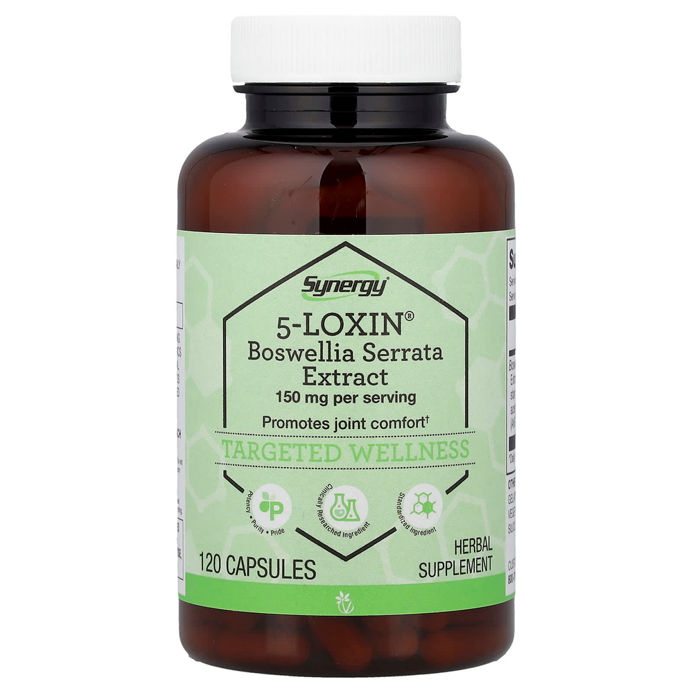 Vitacost, 5-Loxin®-AKBA, экстракт босвеллии, 120 капсул (75 мг в 1 капсуле)