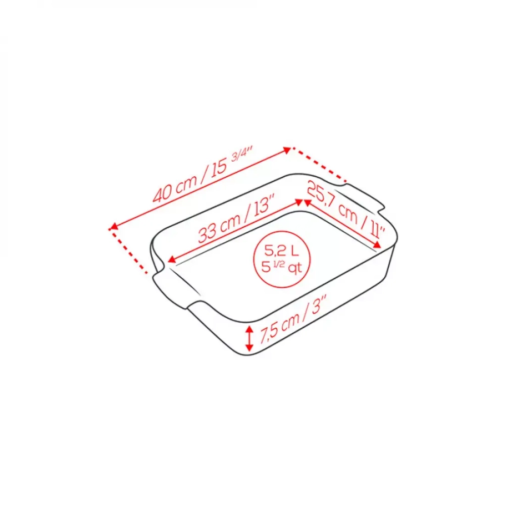 Прямоугольная форма для запекания 40х25.7см 5.2л Peugeot Saffron Yellow