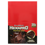 ALLMAX, Hexapro™, протеиновый батончик, брауни с шоколадной помадкой, 12 батончиков по 53 г (1,9 унции)