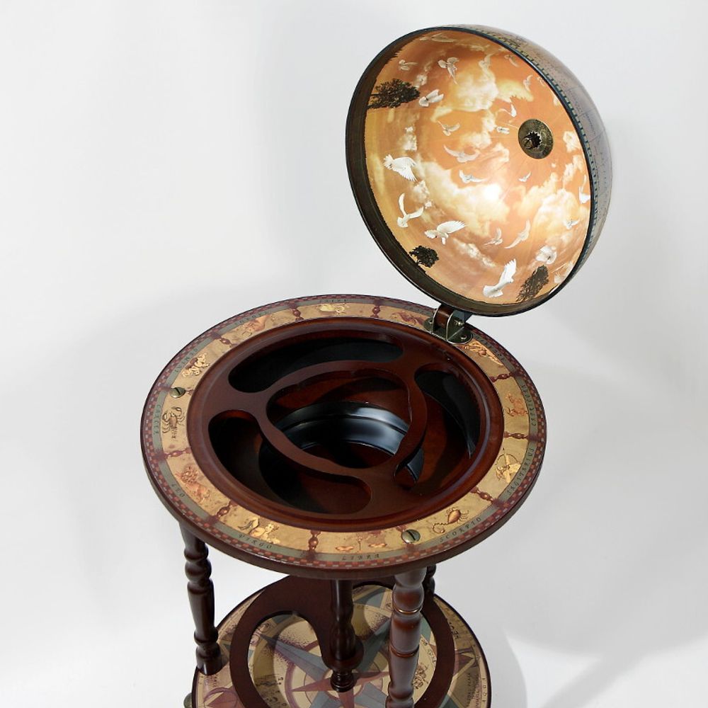 Jufeng Глобус-бар напольный d 33 см светлый