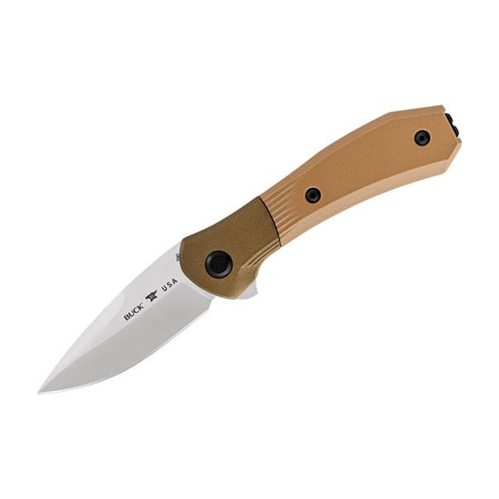 Складной нож BUCK 0590BRS Paradigm Brown c клинком из стали CPM-S35VN, рукоять G10
