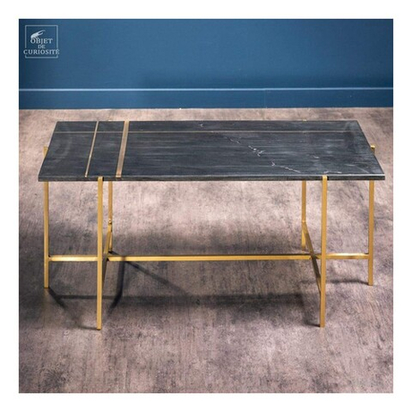 Столик Coffee tableЖурнальный столик 93х42 Н40 Objet de Curiosite Черный / Латунь
