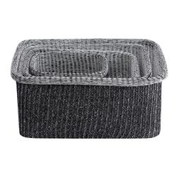 Набор из 4-х корзин для хранения Sustainable collection, черный