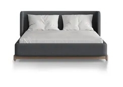 Кровать Basic спальное место 140*200 см (серый, твид)