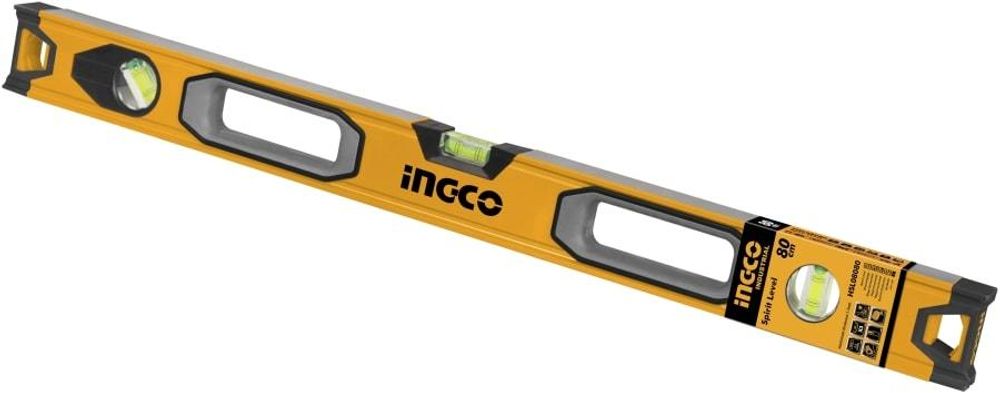 Алюминиевый фрезерованный уровень 800 мм INGCO HSL08080 INDUSTRIAL
