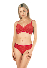 Супер пуш-ап бюстгальтер Desire (Размер: 65F) (Цвет: красный)