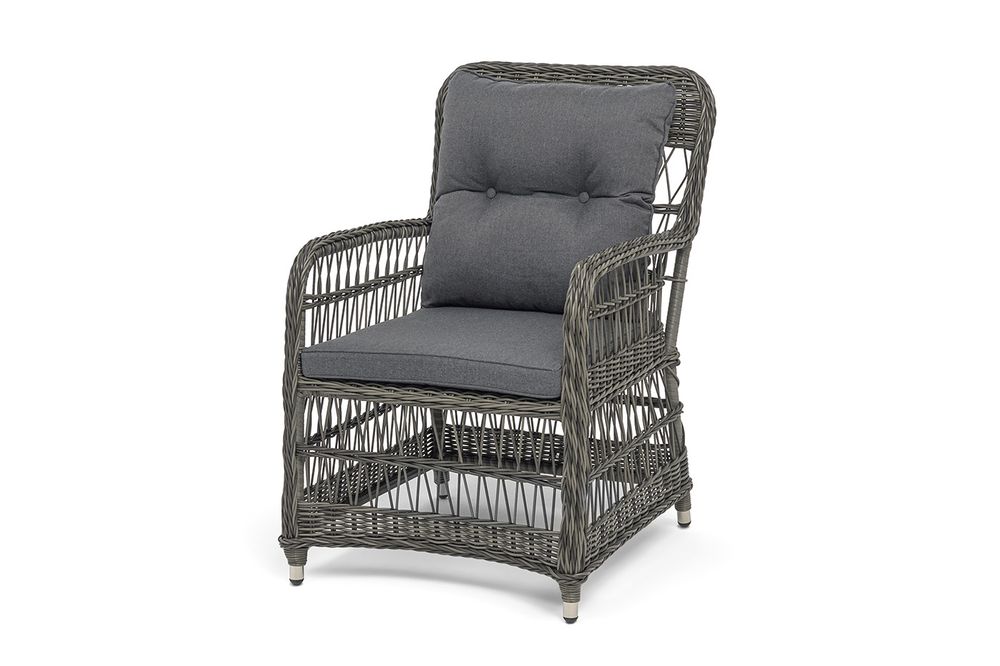 "Цесена" кресло плетеное из искусственного ротанга, цвет графит