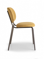 Стул металлический c обивкой Scab Design Si-Si Bold, бронзовый, желтый