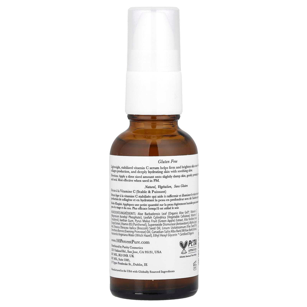 100% Pure, Сыворотка с витамином C, 30 мл (1 жидк. Унция)