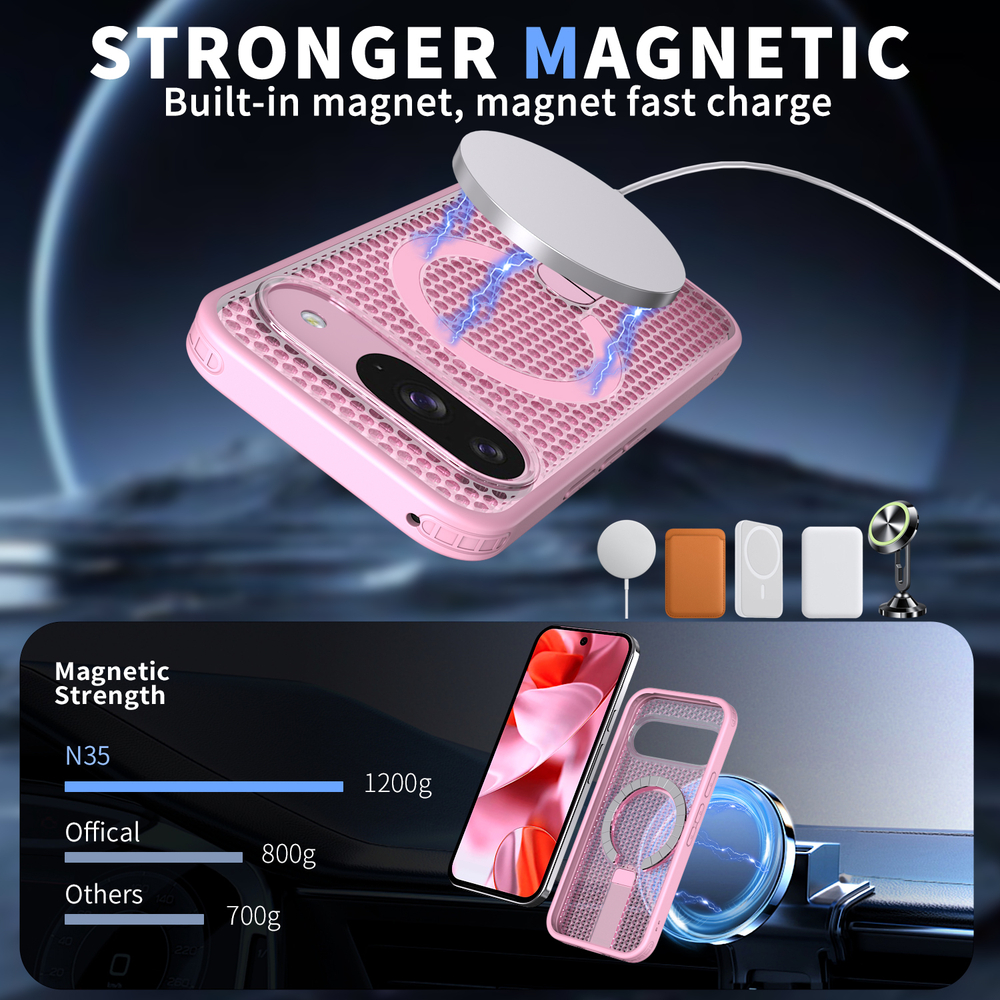 Прозрачный чехол Mesh Pro Magnetic Case для Google Pixel 9 / Pixel 9 Pro