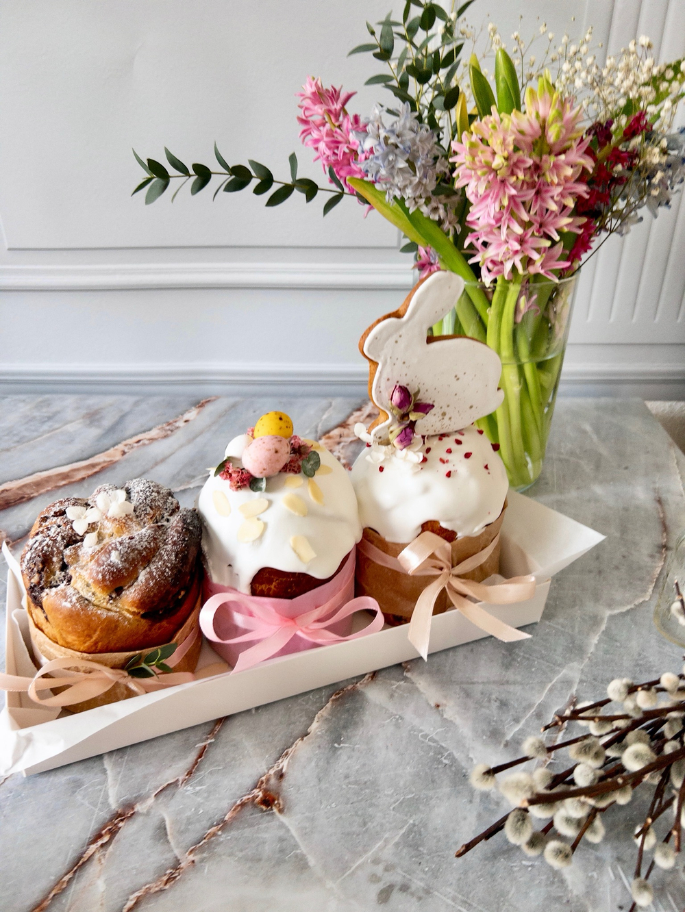 Пасхальный набор куличей Бриошь, Краффин, Творожный