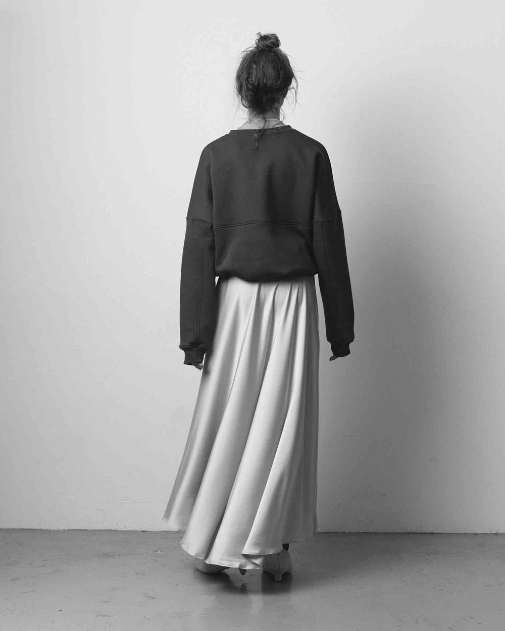 Юбка One Two Silk A-line Silver