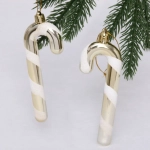 Елочные игрушки «Леденец» 12 см (набор 2 шт), Золото