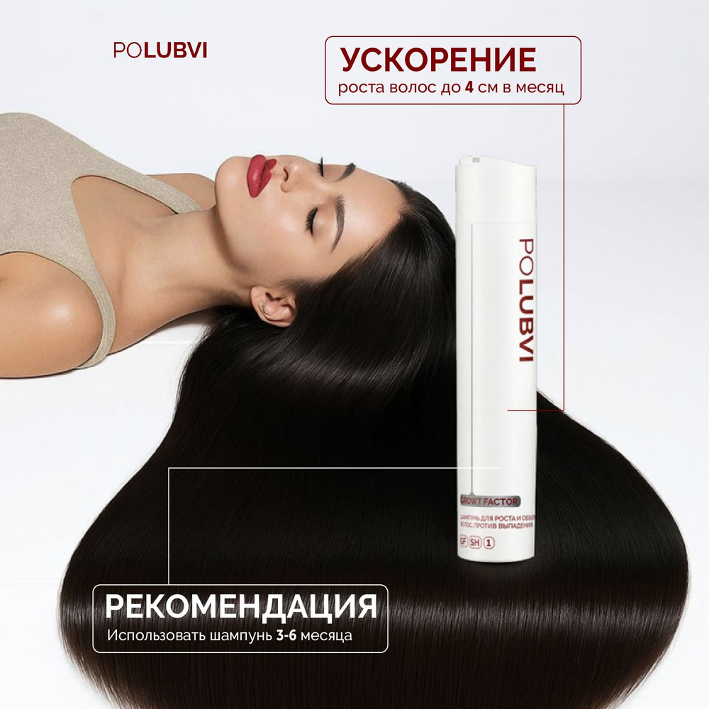 1+1 | Шампунь GROWTH FACTOR для роста и объема волос, против выпадения