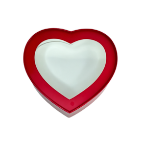 Упаковка Шайба - сердце красная 21х18см, высота 3,5 см