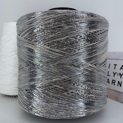 HAREM - Luxury Production by Ri.go.; 88% хлопок, 12% фольга; 240м/100гр; col.1780, цвет: сливочный, фольга серебро. S507