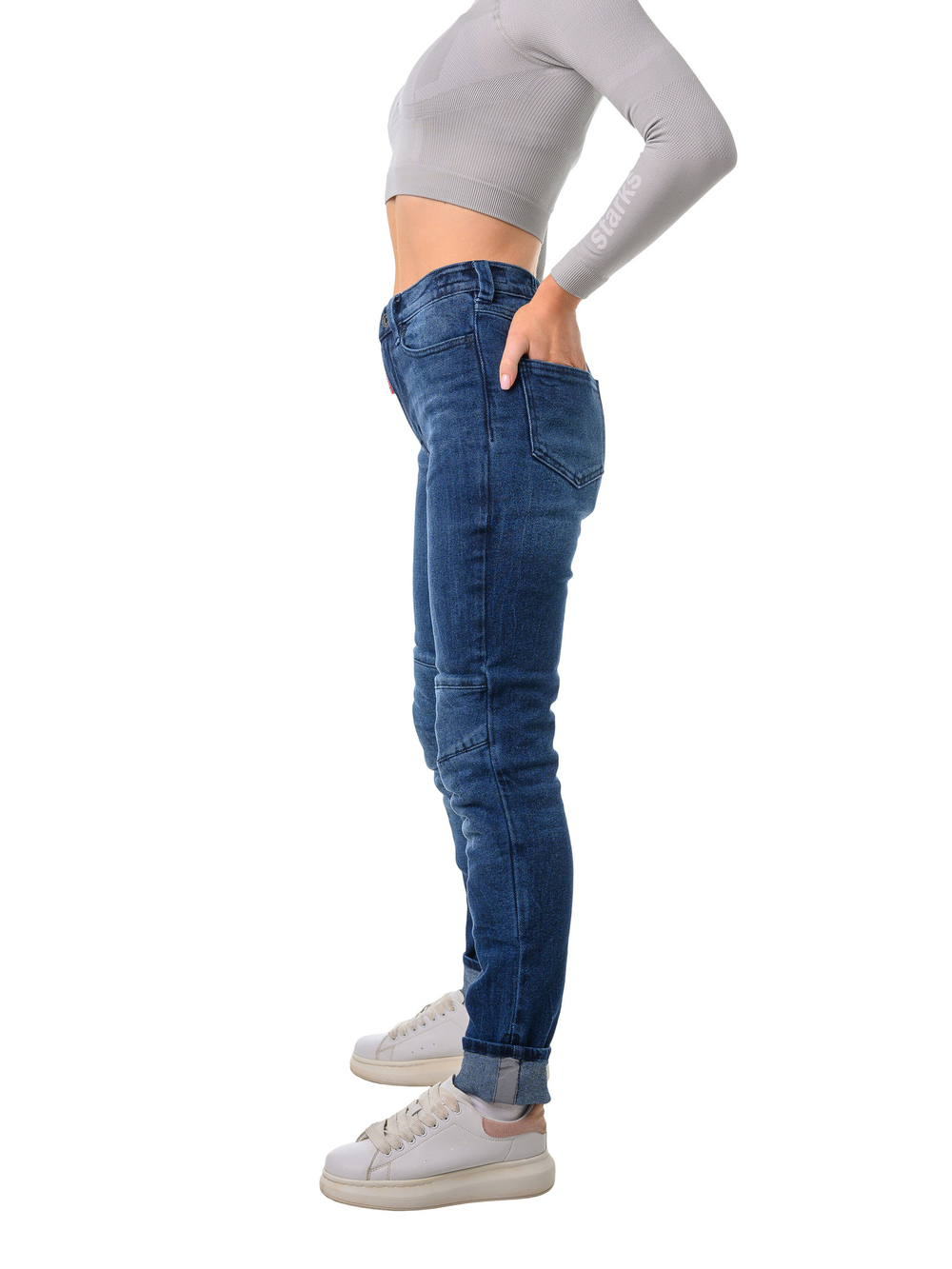 Мотоджинсы Starks ZENA LITE , жен., Slim fit, стрейч, Синий, Stonewash (28)