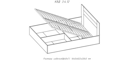Кровать 1,6 Квадро-12