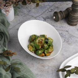 Салатник 150 мл d 17,5 см h8/3 см скошенный белый фарфор P.L. Proff Cuisine [6]