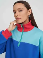 Толстовка Kefirmaykifer на молнии сине-бирюзовая