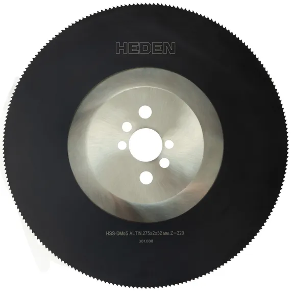Диск пильный Heden из быстрорежущей стали HSS-DMo5 с покрытием AlTiN, 275х2х32 мм, Z=220