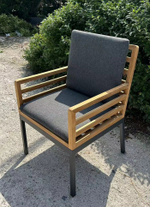 Стул Ideal Patio ЭГМОНТ каркас карбон - натуральный тик