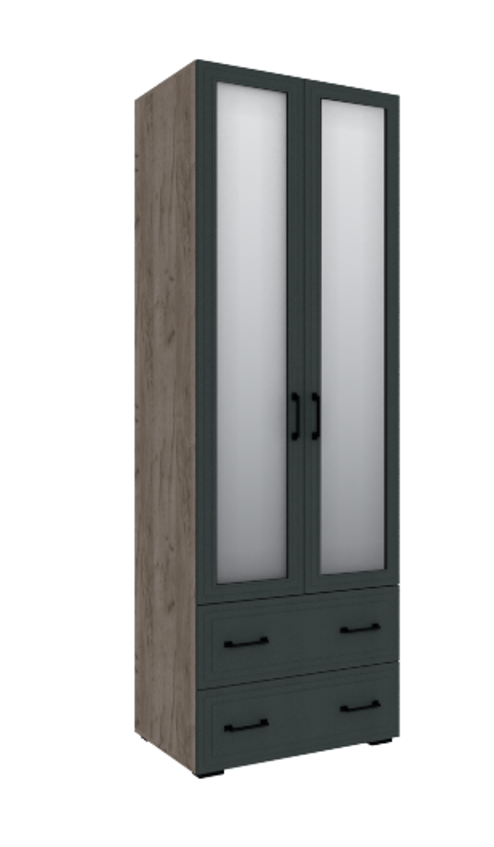 Шкаф с 2 ящиками с зеркалом Бруклин 80Ш