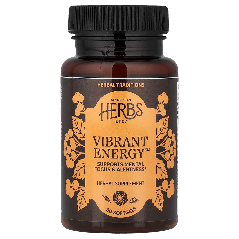 Herbs Etc., Vibrant Energy ™, 30 мягких таблеток