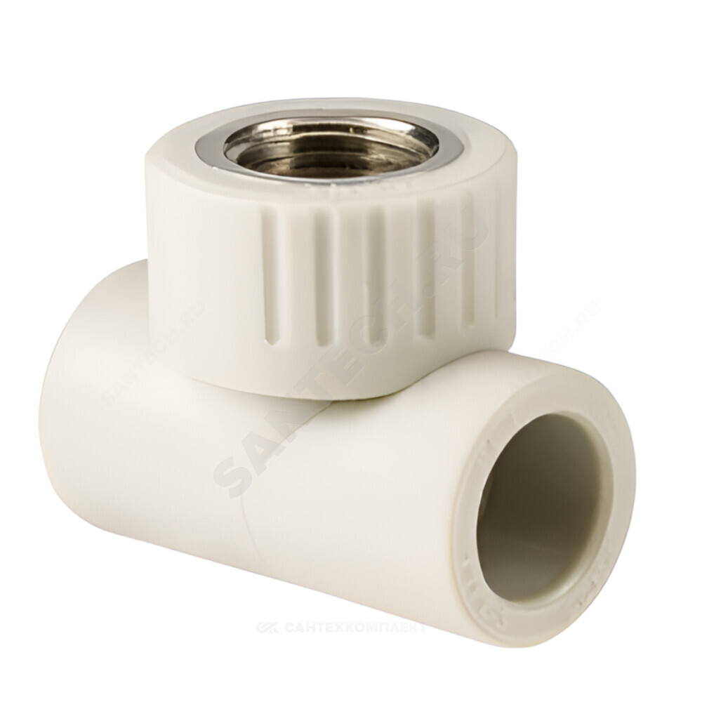Тройник PP-R комбинированный серый Дн 25х3/4" ВР RTP (РосТурПласт) 10988