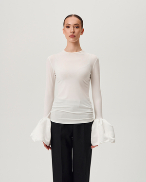 Лонгслив Колокольчик белый