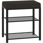 Банкетка «ТОРОНТО 13S» цвет каркаса черный, цвет сиденья серый