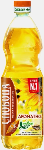 Масло подсолнечное Слобода нерафинированное 1л
