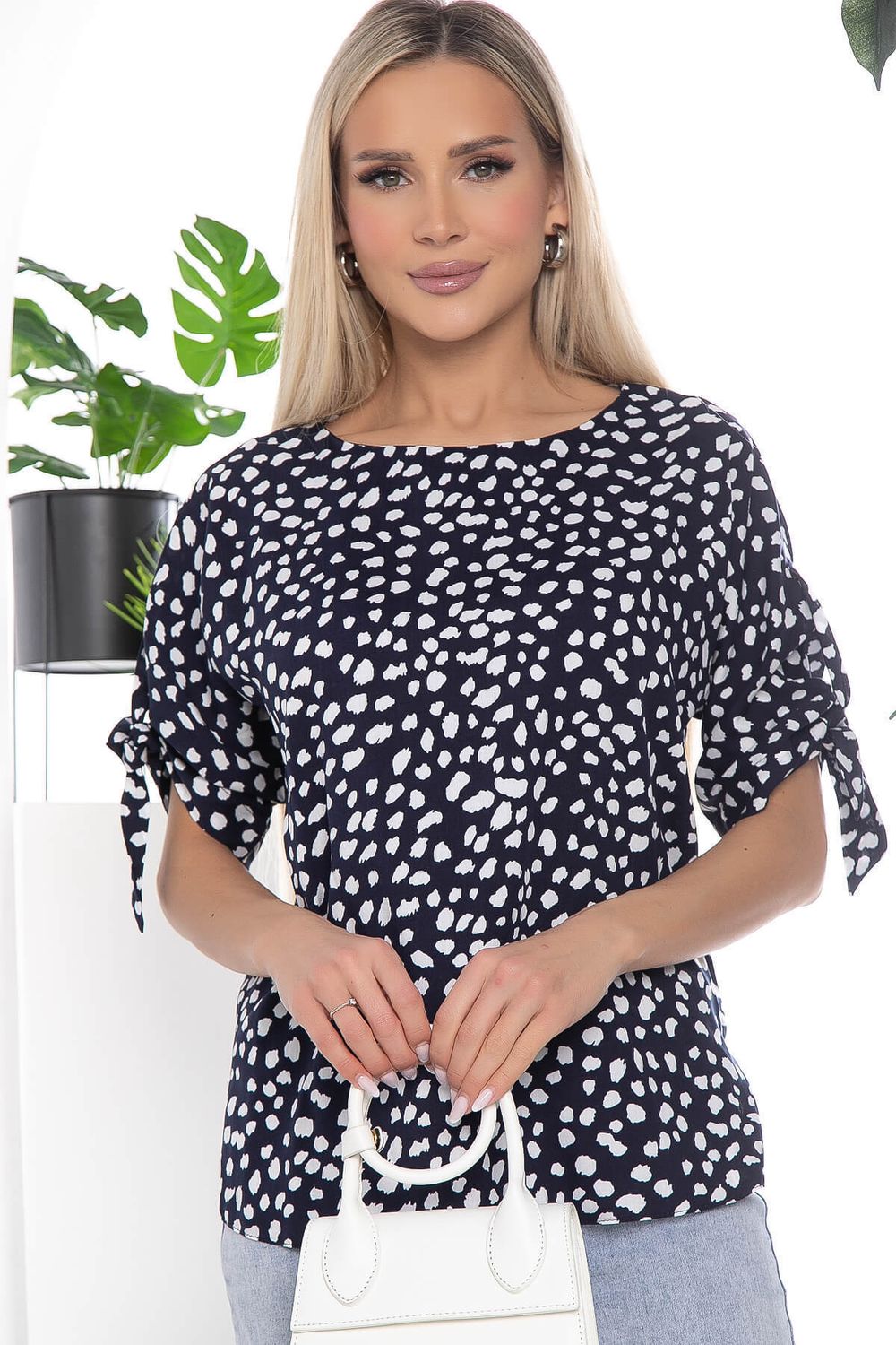 Блуза Синтия (темно-синяя) Б10339 LT Collection (Акция)