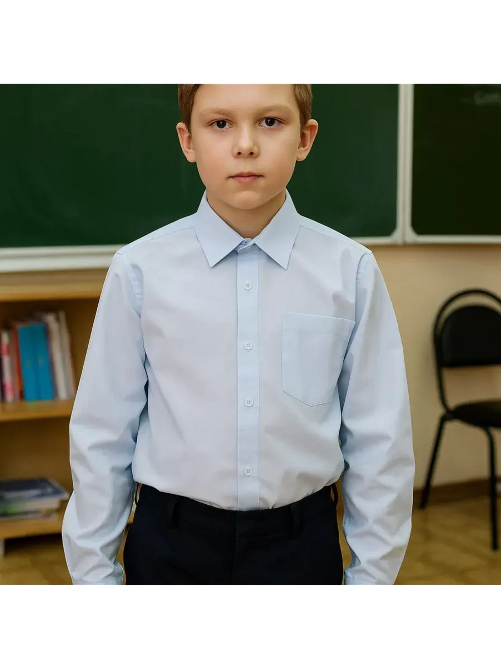 Рубашка с длинными рукавами для мальчика.