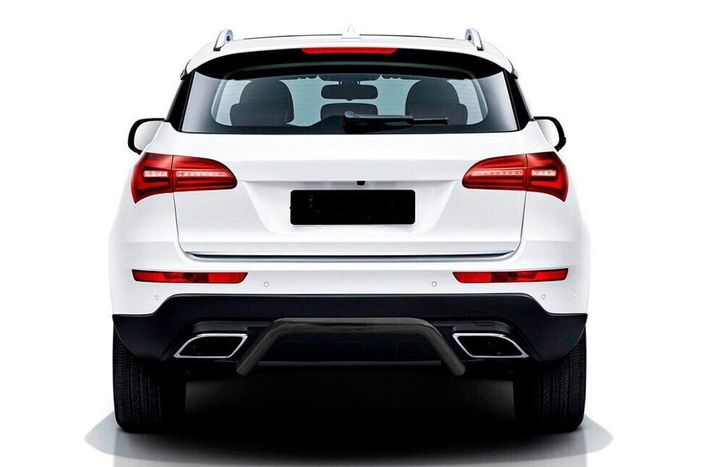 Защита заднего бампера (нержавейка) Zotye Coupa (2013-2023) d57 скоба (черный)